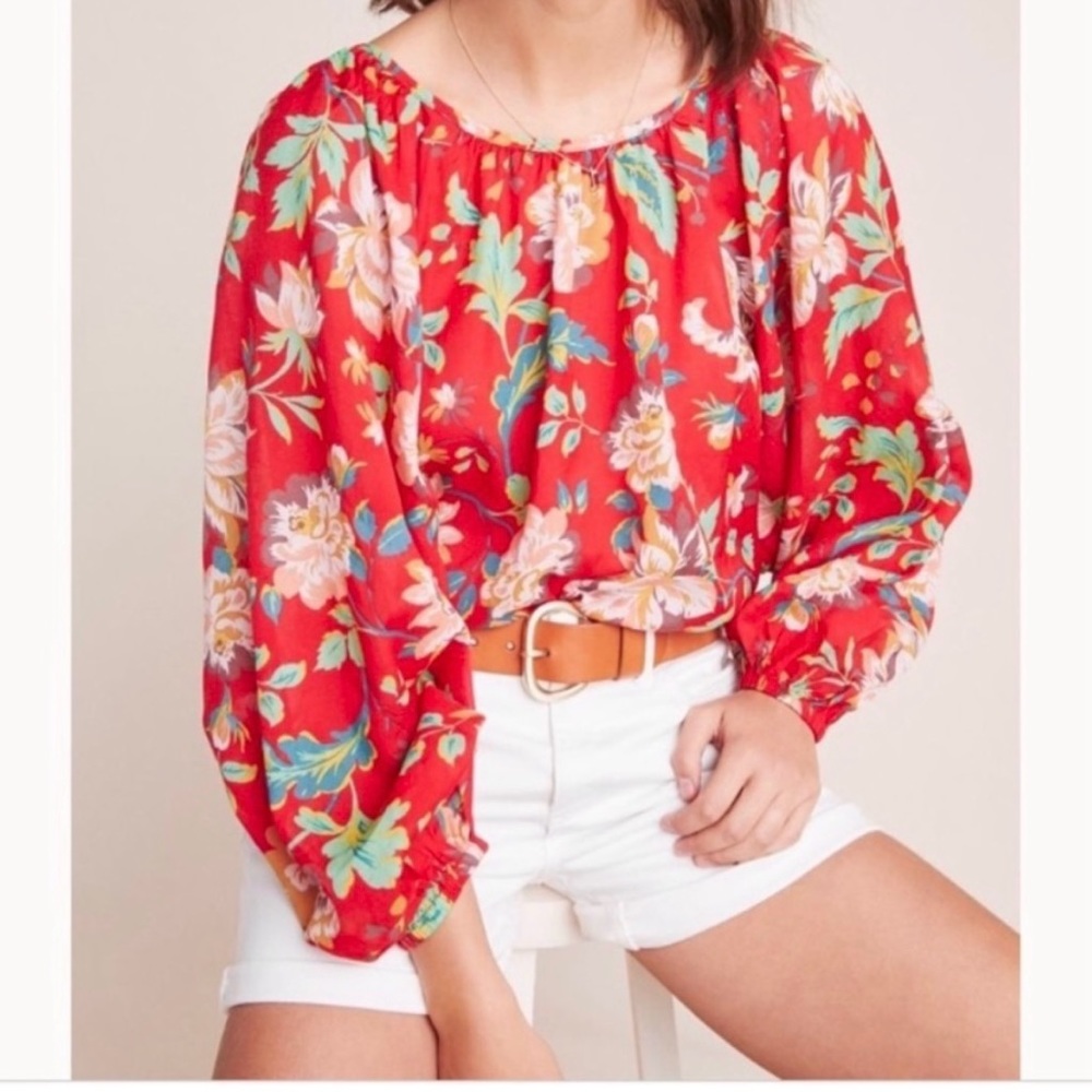 Anthro Lake House blouse